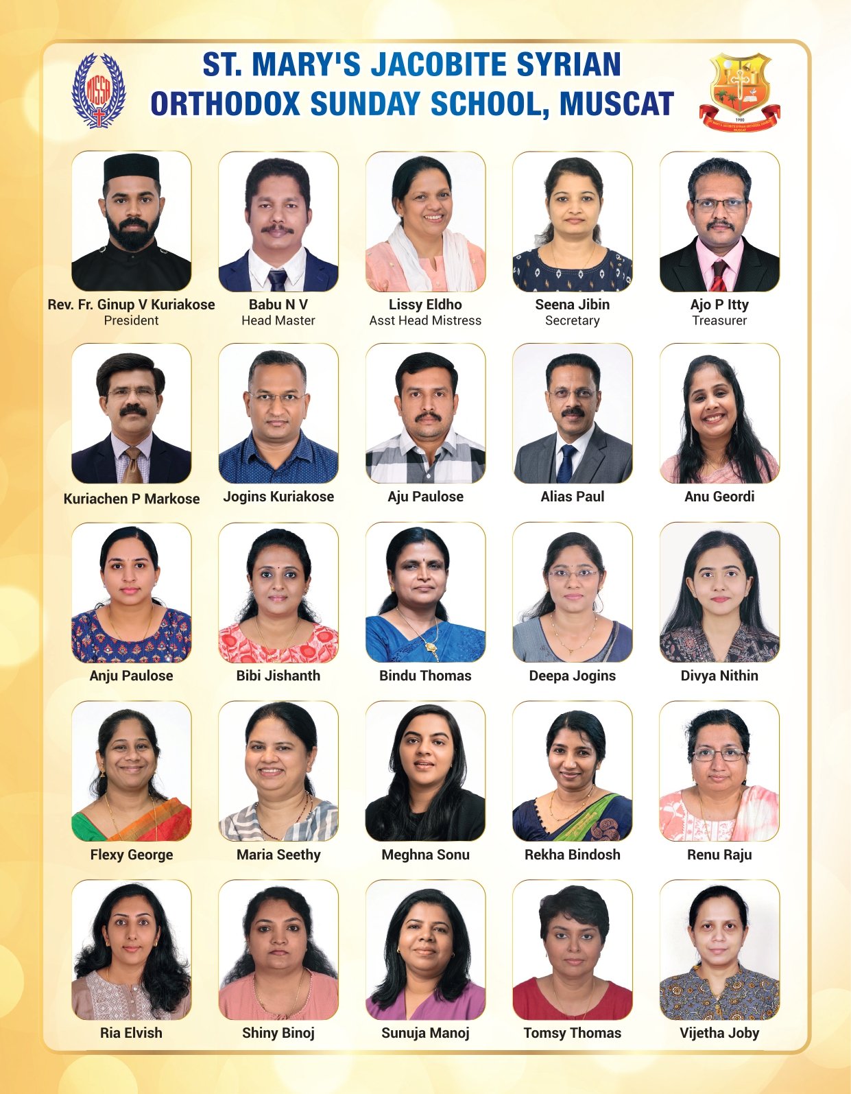 St. Mary's Sunday School Muscat - Committee